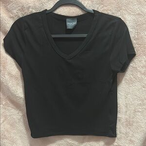 Olivia Rae Black V-Neck Women's Top